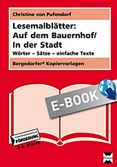 Lesemalblätter: Auf dem Bauernhof / In der Stadt - eBook - Christine von Pufendorf,