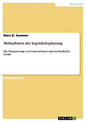 Maßnahmen der Liquiditätsplanung - eBook - Marc Sommer,