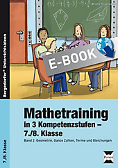 Mathetraining in 3 Kompetenzstufen - 7./8. Klasse - eBook - Brigitte Penzenstadler,