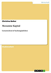 Mezzanine Kapital - eBook - Christina Baiker,
