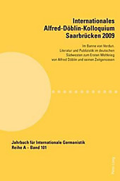 Internationales Alfred-Doeblin-Kolloquium Saarbruecken 2009
