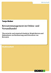 Retourenmanagement im Online- und Versandhandel - eBook - Tanja Weber,
