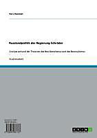 Russlandpolitik der Regierung Schröder - eBook - Vera Demmel,