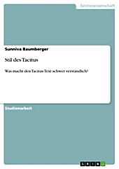 Stil des Tacitus - eBook - Sunniva Baumberger,