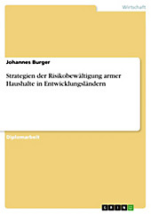 Strategien der Risikobewältigung armer Haushalte in Entwicklungsländern - eBook - Johannes Burger,