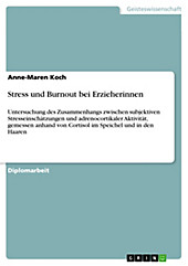 Stress und Burnout bei Erzieherinnen - eBook - Anne-Maren Koch,