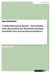 Unfallverhütung im Betrieb - Entwicklung einer Konzeption zur Mitarbeiterschulung innerhalb eines Automobilunternehmens - eBook - Ingo Kallenbach,