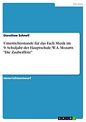 Unterrichtsentwurf für Musik, 9. Schuljahr: W.A. Mozarts