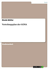 Verteilungsplan der GEMA - eBook - Nicole Müller,