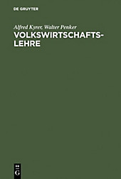 Volkswirtschaftslehre - eBook - Alfred Kyrer, Walter Penker,