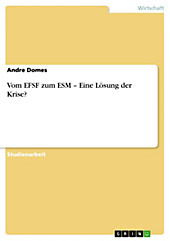 Vom EFSF zum ESM - Eine Lösung der Krise? - eBook - Andre Domes,