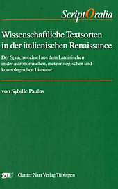Wissenschaftliche Textsorten in der italienischen Renaissance, m. CD-ROM