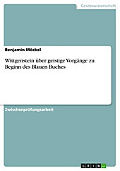 Wittgenstein über geistige Vorgänge zu Beginn des Blauen Buches - eBook - Benjamin Möckel,