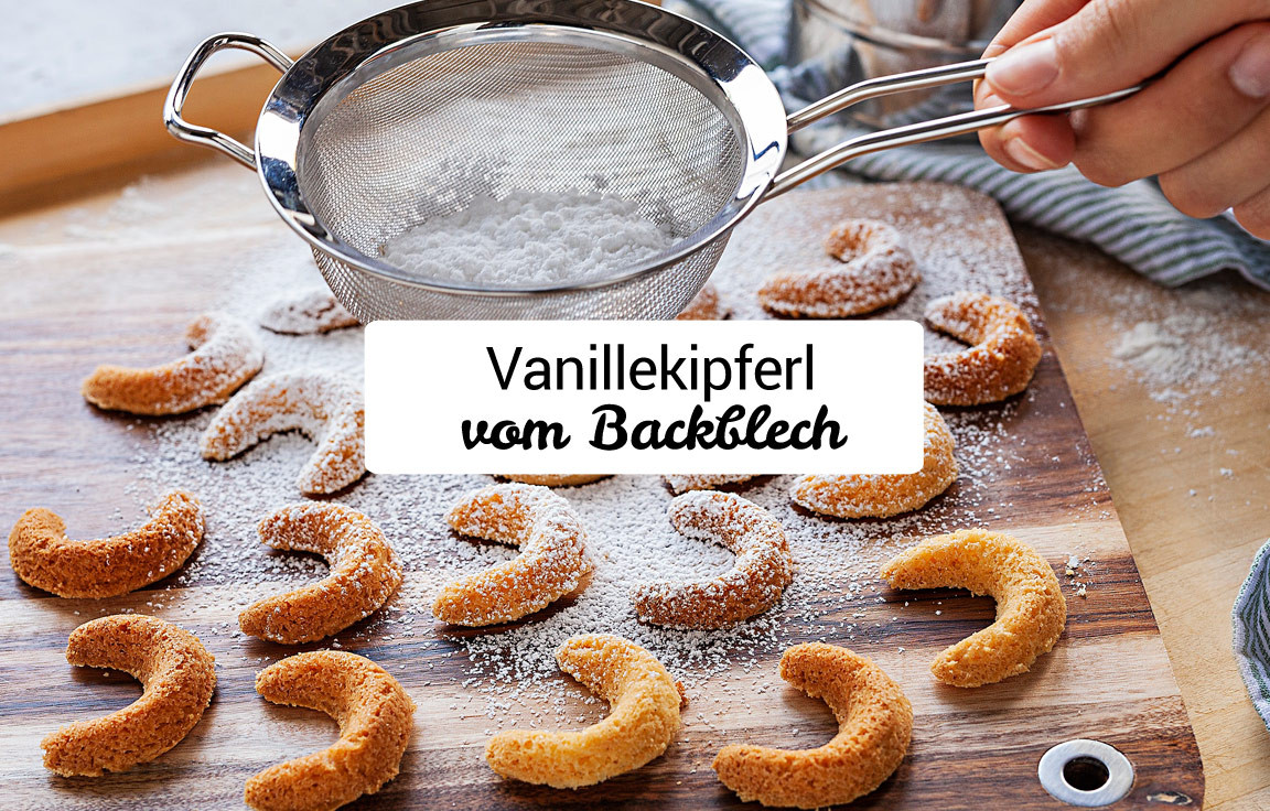 Rezept für Vanillekipferl vom Backblech