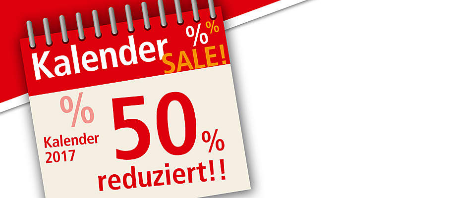 #%%KALENDER-SALE 2017%%#
##Alle Artikel um 50% reduziert!##
##Nur solange Vorrat reicht.##
##Schnell sein lohnt sich!##
{{ button href="/deko-geschenke/kalender/kalender-nur-bei-uns" text="Zum Kalender-Sale"}}