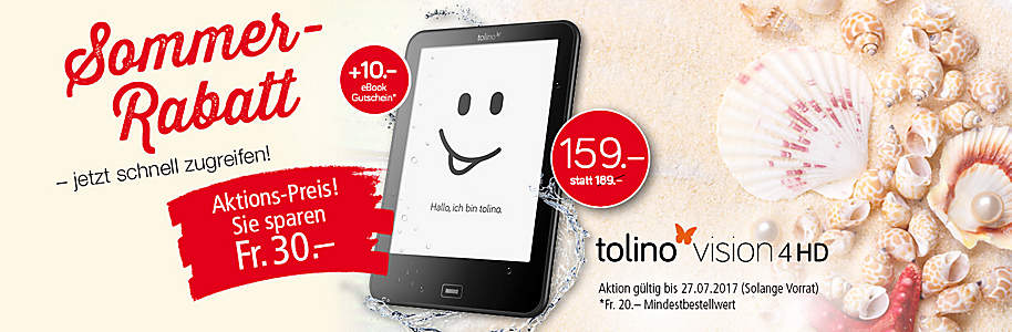 tolino Sommer-Rabatt ab 23.06. tolino Sommer-Rabatt ab 23.06.