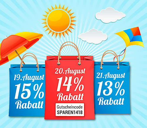 Nur heute: 14% Rabatt für Sie! Nur heute: 14% Rabatt für Sie!