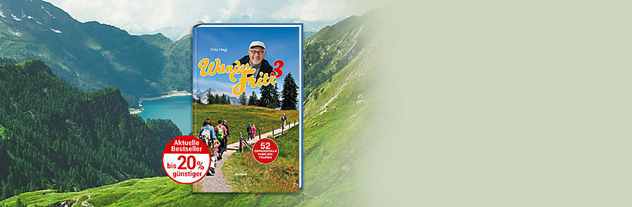 ##Wandern mit WanderFritz
Machen Sie mit und **gewinnen Sie exklusiv einen persönlich von WanderFritz geführten Wanderausflug mit max. 10 Personen** im Wert von gesamthaft Fr. 500.-.
**1. Preis**: Wanderausflug mit Wanderfritz im Wert von total Fr. 500.-
**2. & 3. Preis**: je 1 WanderFritz Kombi (Band 1+2) im Wert von Fr. 39.90
**4. & 5. Preis**: je 1 SchweizMobil Abo-Vertrag für 1 Jahr im Wert von Fr. 20.-
Viel Glück!