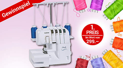 1. Preis: Toyota OEKAKI Nähmaschine im Wert von 549.- € 1. Preis: Toyota OEKAKI Nähmaschine im Wert von 549.- €