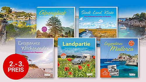 2. - 3. Preis: Je ein Reise-Buchpaket 2. - 3. Preis: Je ein Reise-Buchpaket