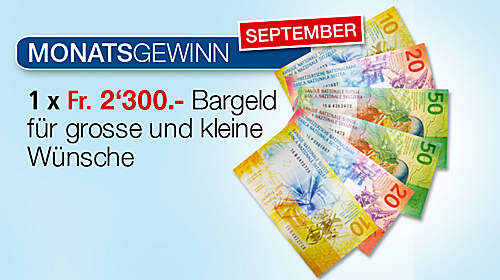 Monatsgewinn September Monatsgewinn September