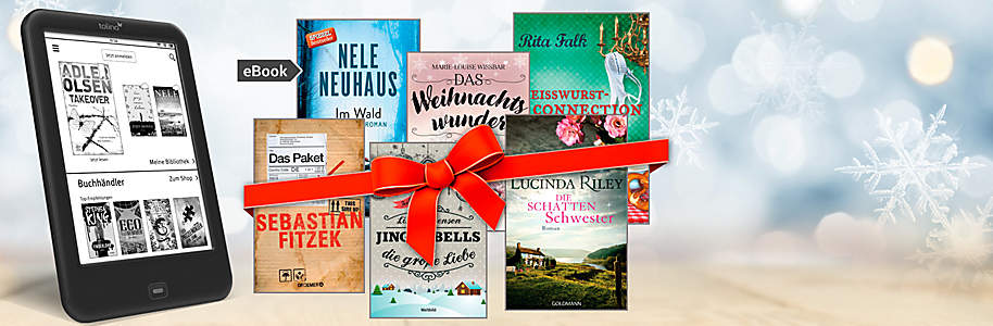 ##Die Last-Minute-Geschenkidee: eBook-Geschenkkarte verschenken##
Überraschen Sie Freunde und Familie mit einem eBook! Sie haben **über 2 Millionen eBooks** in unserem Shop zur Auswahl. Das Beste: Sollte das ausgewählte eBook dem Beschenkten nicht gefallen, so kann er sich ganz einfach ein anderes aussuchen.
**Ihre Vorteile auf einen Blick:**
* **Schnelle & unkomplizierte Geschenkidee**
* **Über 2 Mio. eBooks zur Auswahl**
* **eBooks sind lesbar über PC, Tablet, eReader, Smartphone, etc.**
* **Gutschein sofort ausdrucken oder per Mail versenden**
{{ button href="/ebooks/ebook-schenken" text="Zu den eBook-Geschenkkarten"}}