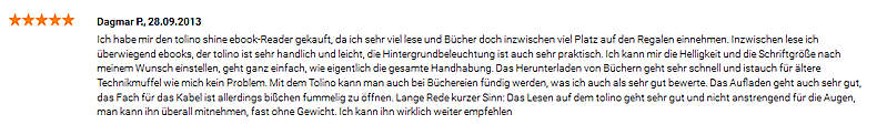 Kundenkommentare shine Kundenkommentare shine