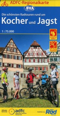 ADFC-Regionalkarte Die schönsten Radtouren rund um Kocher und Jagst, 1:75.000, reiß- und wetterfest, GPS-Tracks Download