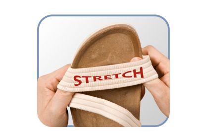 Aerosoft Stretch-Bequem Sandale Sandalen bequem laufen Gr 41 beige