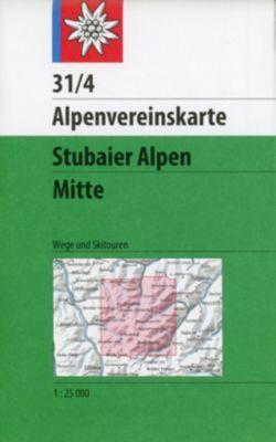 Alpenvereinskarte Stubaier Alpen, Mitte