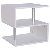 Beistelltisch mit 3 Fächer (Farbe: weiß) Beistelltisch mit 3 Fächer (Farbe: weiß)