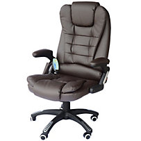 Bürosessel / Chefsessel mit Massage- und Wärmefunktion (Farbe: braun) Bürosessel / Chefsessel mit Massage- und Wärmefunktion (Farbe: braun)