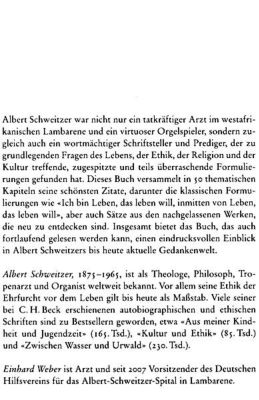 Das Buch Der Albert Schweitzer Zitate Buch Portofrei Weltbildat