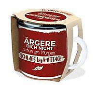 Emaille-Becher "Ärgere Dich Nicht" 300ml Emaille-Becher "Ärgere Dich Nicht" 300ml