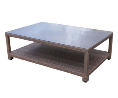 Famous Home Rattan Lounge Tisch 120x80cm Couchtisch Beistelltisch