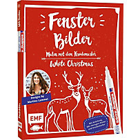 Fensterbilder malen mit dem Kreidemarker - White Christmas Fensterbilder malen mit dem Kreidemarker - White Christmas