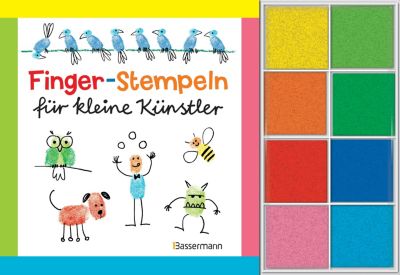 Finger-Stempeln für kleine Künstler, m. 8 Stempelkissen Buch