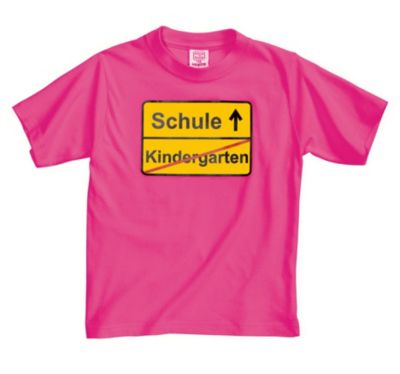 Fun-Shirt Kindergarten Schule, pink Größe: 122 128 ...