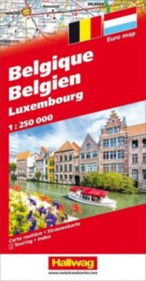 Hallwag Straßenkarte Belgien, Luxembourg Belgique ...