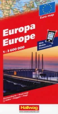 Hallwag Straßenkarte Europa 1:3,6 Mio.