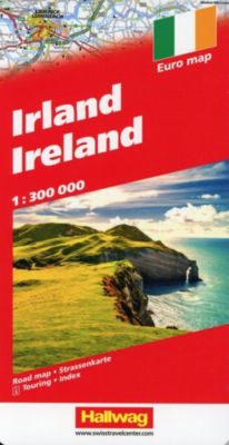 Hallwag Straßenkarte Irland 1:300 000