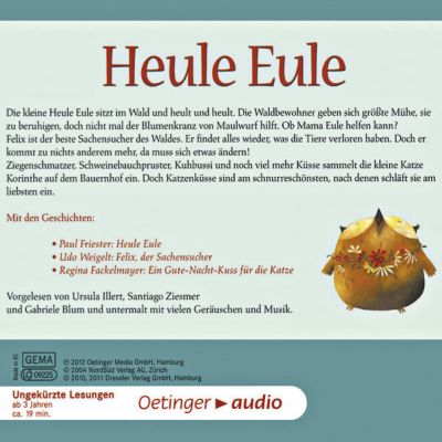 Heule Eule 1 Audio Cd Hörbuch Von Paul Friester Weltbildde