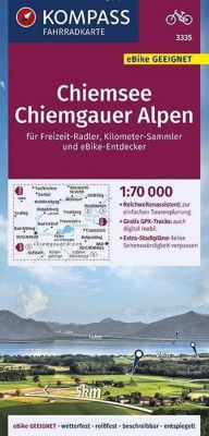 KOMPASS Fahrradkarte Chiemsee, Chiemgauer Alpen 1:70.000