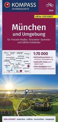 KOMPASS Fahrradkarte München und Umgebung 1:70.000