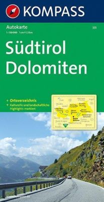 Kompass Karte Südtirol, Dolomiten Alto Adige, Dolomiti | Weltbild.ch