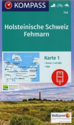 KOMPASS Wanderkarte Holsteinische Schweiz, Fehmarn