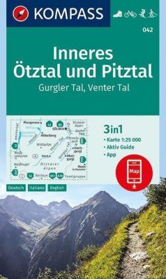 KOMPASS Wanderkarte Inneres Ötztal und Pitztal, Gurgler Tal, Venter Tal