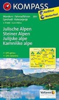KOMPASS Wanderkarte Julische Alpen/Julijske alpe, Steiner Alpen/Kamniske alpe