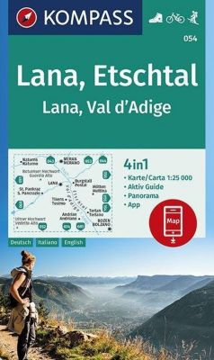 KOMPASS Wanderkarte Lana, Etschtal Lana, Val d Adige