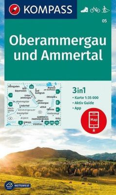 KOMPASS Wanderkarte Oberammergau und Ammertal